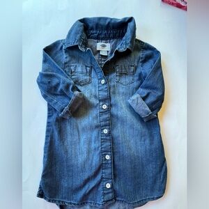 Old Navy girls 2T denim long sleeve top.
